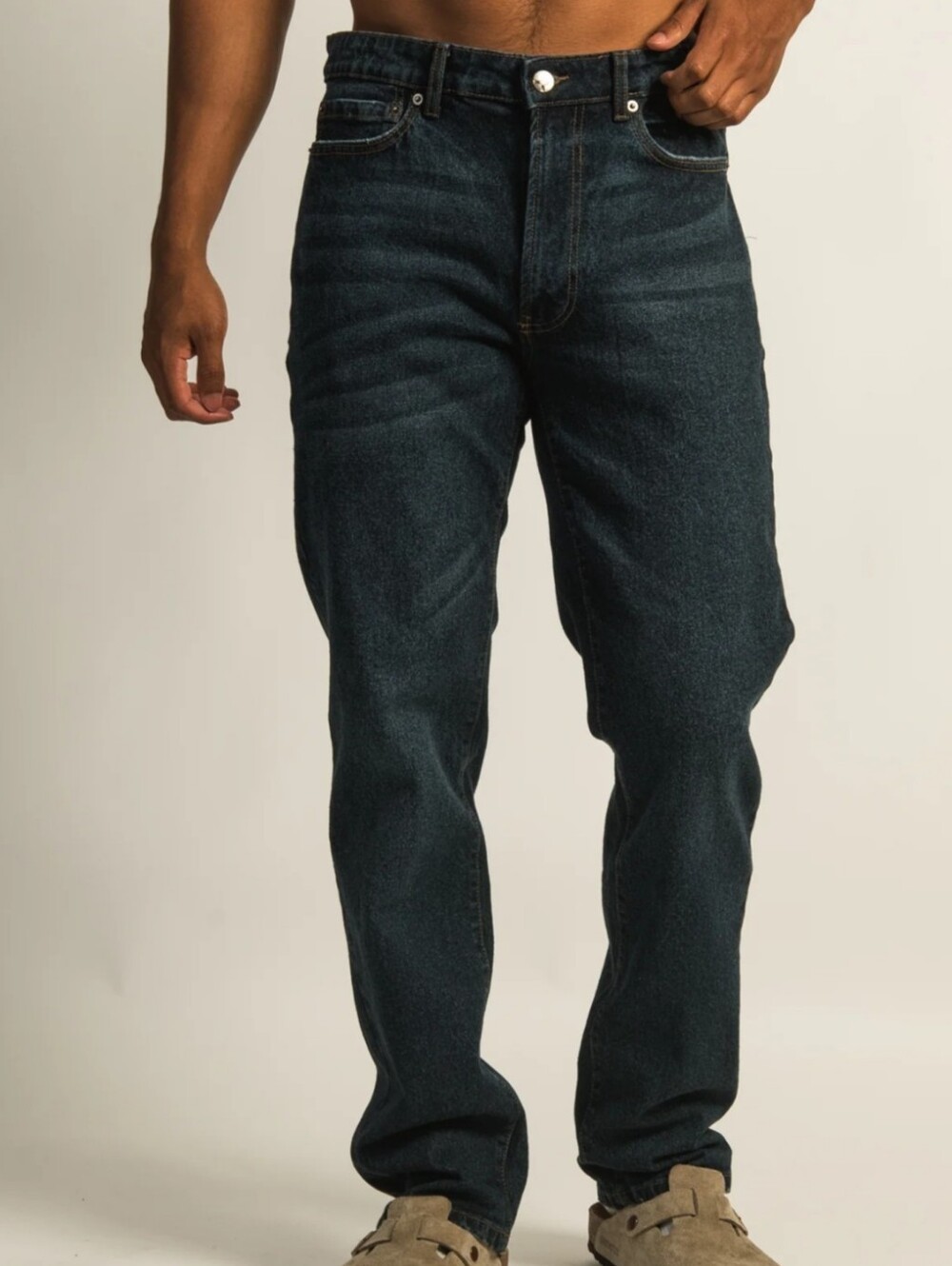 Men's Size 46 Volcom Solver 16 Rigid Denim Jeans Dark Grey NWT